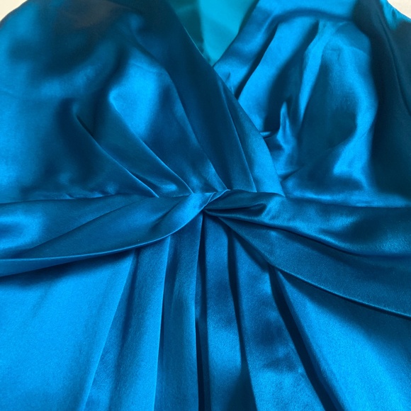 Ann Taylor Petrol Blue Silk Dress - Picture 13 of 13